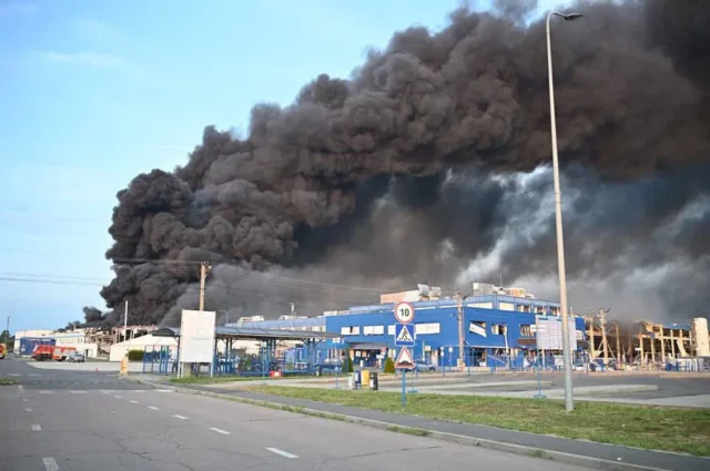 Russia strikes US-owned factory